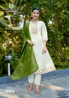 Anarkali Vol 1 By Vaniska Mal Chanderi Wholesale Kurti With Bottom Dupatta In India